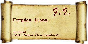 Forgács Ilona névjegykártya